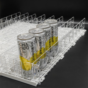 JL-28 Automatic Gravity Roller Shelf System Drink Dispenser Shelf Pusher Soda Can Dispenser