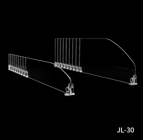 JL-30 Adjustable Transparent Breakable Shelf Organizer Snappable Shelf Divider