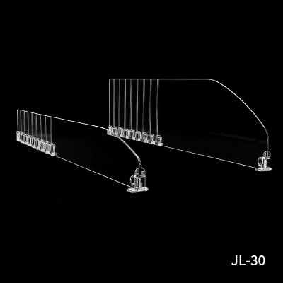 JL-30 Adjustable Transparent Breakable Shelf Organizer Snappable Shelf Divider