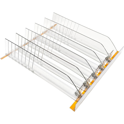 JL-30 Adjustable Transparent Breakable Shelf Organizer Snappable Shelf Divider