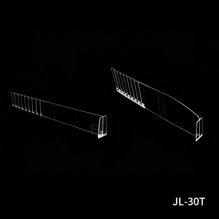 JL-30T Adjustable Transparent Breakable Shelf Organizer Snappable Shelf Divider