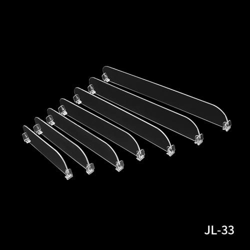 JL-33 Transparent Shelf Organizer Merchandise Shelf Divider for Retail Shelf Organization