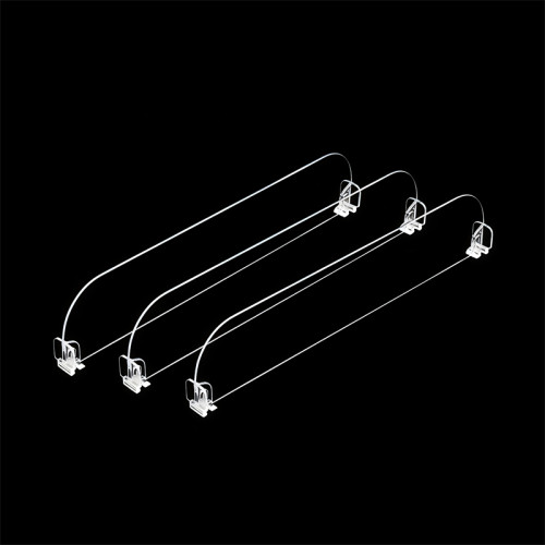 JL-33 Transparent Shelf Organizer Merchandise Shelf Divider for Retail Shelf Organization