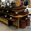 JZ-1 Rectangle Rattan Woven Plastic Basket Food Storage Organizer for Retail Produce Display