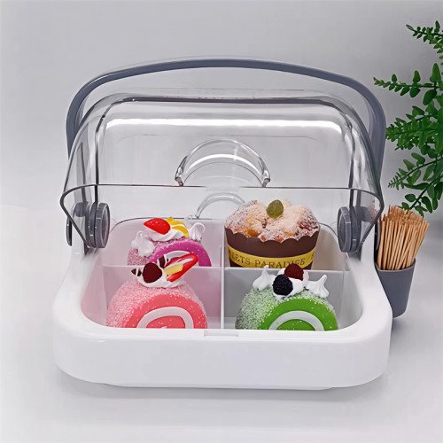 JY-60 Lid Covered Food Sampling Container with Toothpick Holder for Snacks Fruits Tasting