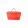 JW-2 Lightweight Reusable Plastic Shopping Basket Handheld Grocery Basket with Metal Handle