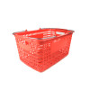 JW-2 Lightweight Reusable Plastic Shopping Basket Handheld Grocery Basket with Metal Handle