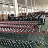 JW-7 Heavy Duty Plastic Shopping Cart Wheeled Supermarket Grocery Cart For Retail Commercial Use