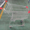 JW-7 Heavy Duty Plastic Shopping Cart Wheeled Supermarket Grocery Cart For Retail Commercial Use