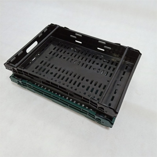JW-20 Collapsible Stackable Ventilated Plastic Crate for Produce Storage and Display