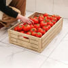 JW-21 Collapsible Stackable Ventilated Plastic Crate for Produce Storage and Display