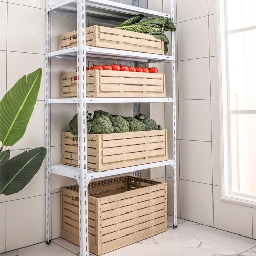 JW-21 Collapsible Stackable Ventilated Plastic Crate for Produce Storage and Display