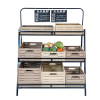 JW-21 Collapsible Stackable Ventilated Plastic Crate for Produce Storage and Display