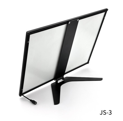 JS-3 Adjustable LED Light Box Stand For Desktop Poster Menu Advertising Display