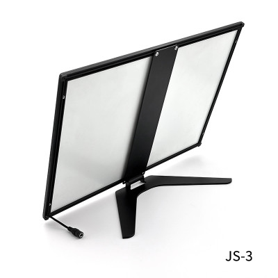 JS-3 Adjustable LED Light Box Stand For Desktop Poster Menu Advertising Display