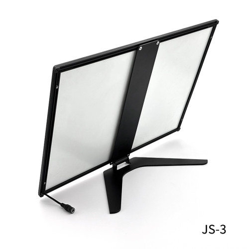 JS-3 Adjustable LED Light Box Stand For Desktop Poster Menu Advertising Display