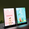 JS-31 Rechargeable LED Sign Holder for Desktop Poster Menu Advertising Display