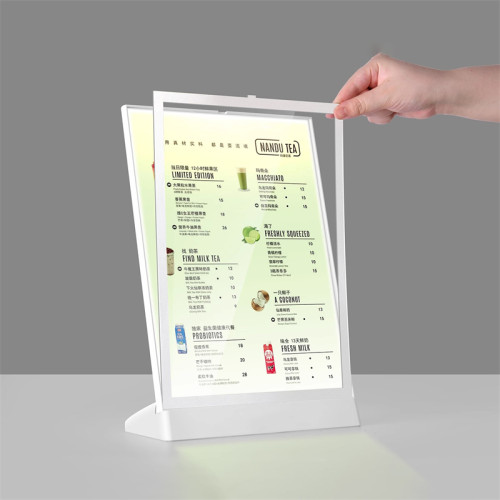 JS-31 Rechargeable LED Sign Holder for Desktop Poster Menu Advertising Display