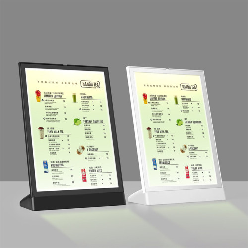JS-31 Rechargeable LED Sign Holder for Desktop Poster Menu Advertising Display