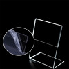 JE-2 Vertical L Shaped Acrylic Sign Holder Desktop Display Stand for Retail Price Tag Display