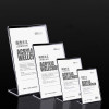 JE-2 Vertical L Shaped Acrylic Sign Holder Desktop Display Stand for Retail Price Tag Display