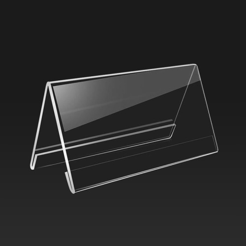 JE-3 Acrylic Table Sign Holder Desktop Tent Card Holder for Name Cards Menus and Table Numbers