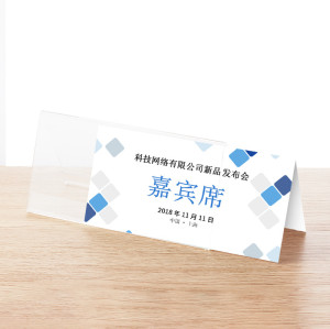 JE-3 Acrylic Table Sign Holder Desktop Tent Card Holder for Name Cards Menus and Table Numbers