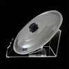JE-30 Clear Acrylic Pan Stand Wok Display Holder for Kitchen Cookware Retail Countertop Organizer