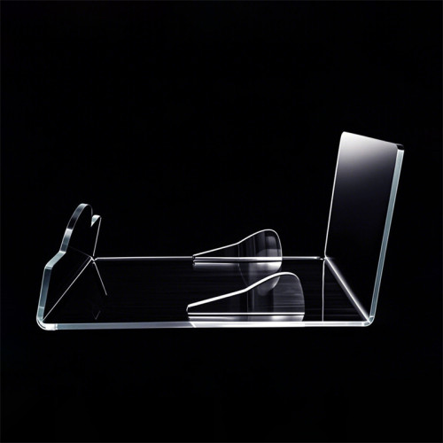 JE-30 Clear Acrylic Pan Stand Wok Display Holder for Kitchen Cookware Retail Countertop Organizer