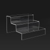 JE-32 Clear Acrylic Display Risers Tiered Stand for Collectibles Cosmetics Retail Showcase