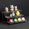 JE-32 Clear Acrylic Display Risers Tiered Stand for Collectibles Cosmetics Retail Showcase