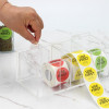 JE-40 Transparent Acrylic Day of Week Label Dispenser for Food Date Labels