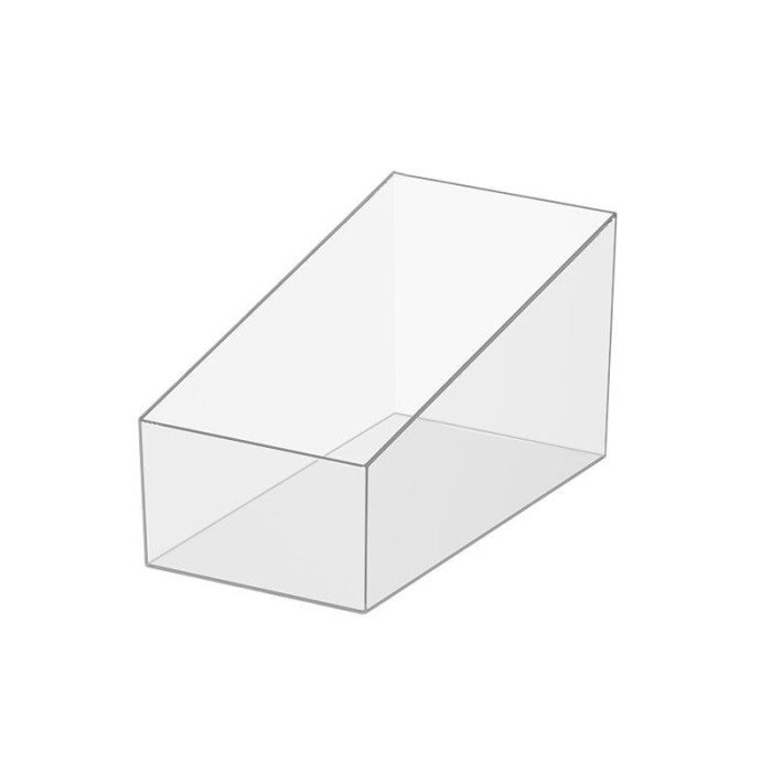 JE-41 Clear Acrylic Slanted Storage Box for Retail Store Snack Food Display
