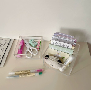 JE-42 Clear Acrylic Storage Box Multipurpose Container for Retail Store Snack Food Display