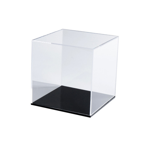 JE-60 Acrylic Dustproof Display Box with Black Base for Miniatures Collectibles Action Figures