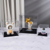 JE-60 Acrylic Dustproof Display Box with Black Base for Miniatures Collectibles Action Figures