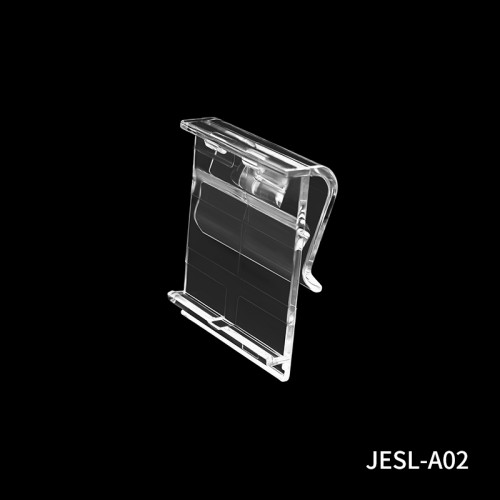 JESL-A02 Clear Acrylic Electronic Shelf Label Holder for Retail Shelf Digital Price Tag Display