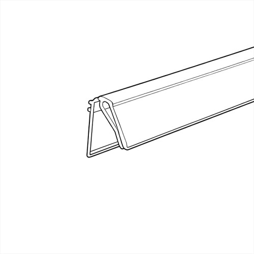 JC-6 Self-adhesive Clear Plastic Label Clip Price Tag Holder for Supermarket Shelf Retail Display