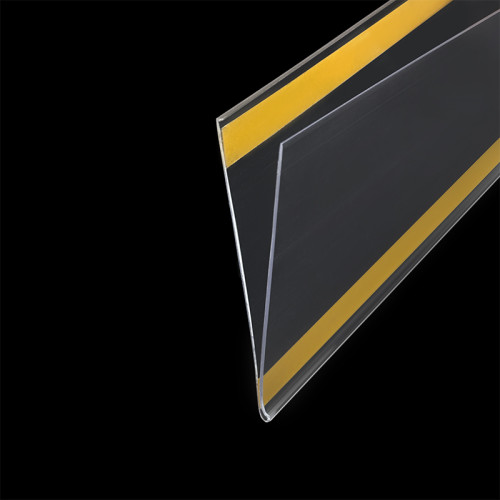 JC-10 Self Adhesive Clear Price Tag Holder Price Shelf Label Holder for Retail Store Shelves