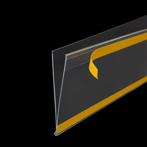 JC-10 Self Adhesive Clear Price Tag Holder Price Shelf Label Holder for Retail Store Shelves