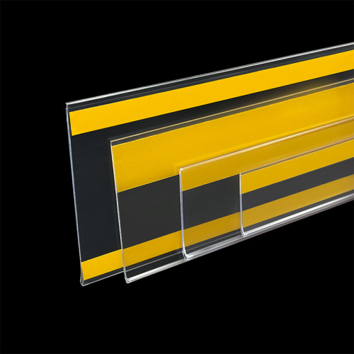 JC-10 Self Adhesive Clear Price Tag Holder Price Shelf Label Holder for Retail Store Shelves