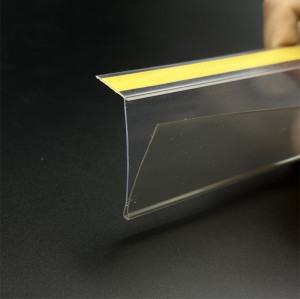 JC-12 Self Adhesive Price Tag Holder Price Shelf Label Holder for Retail Store Shelves