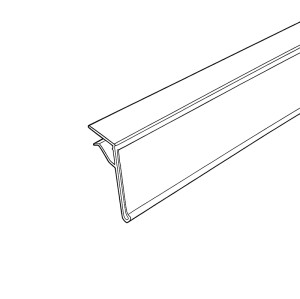 JC-21 Data Strip Price Tag Holder Shelf Label Holder for Retail Store Shelves