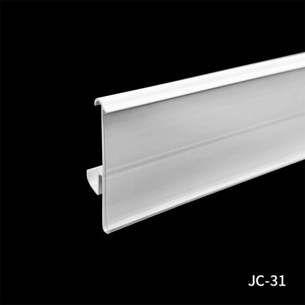 JC-31 Data Strip Price Tag Holder Shelf Label Holder for Retail Store Shelves