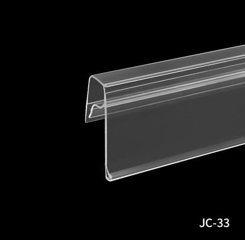 JC-33 Data Strip Price Tag Holder Shelf Label Holder for Retail Store Shelves
