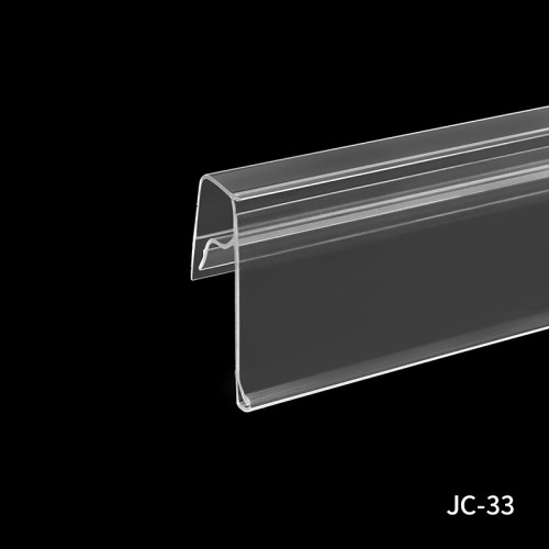 JC-33 Data Strip Price Tag Holder Shelf Label Holder for Retail Store Shelves