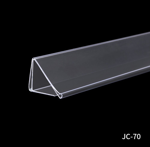 JC-70 Triangle Data Strip Price Tag Holder Shelf Label Holder for Retail Store Shelves