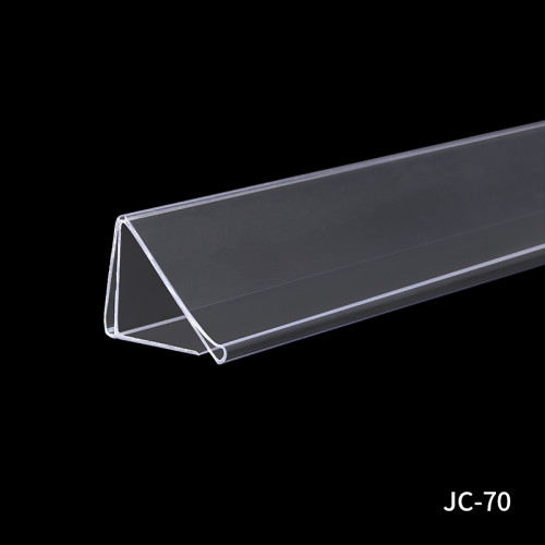 JC-70 Triangle Data Strip Price Tag Holder Shelf Label Holder for Retail Store Shelves