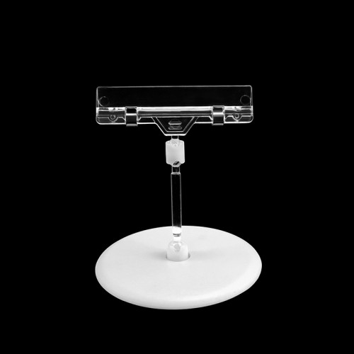 JU-8 Rotatable POP Sign Holder Clip | Advertising Clip | Price Tag Clips | with Round Base