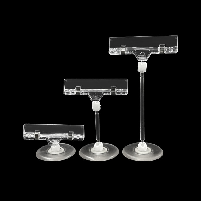 JU-11 Rotatable POP Sign Holder Clip | Advertising Clip | Price Tag Clips | with Round Base